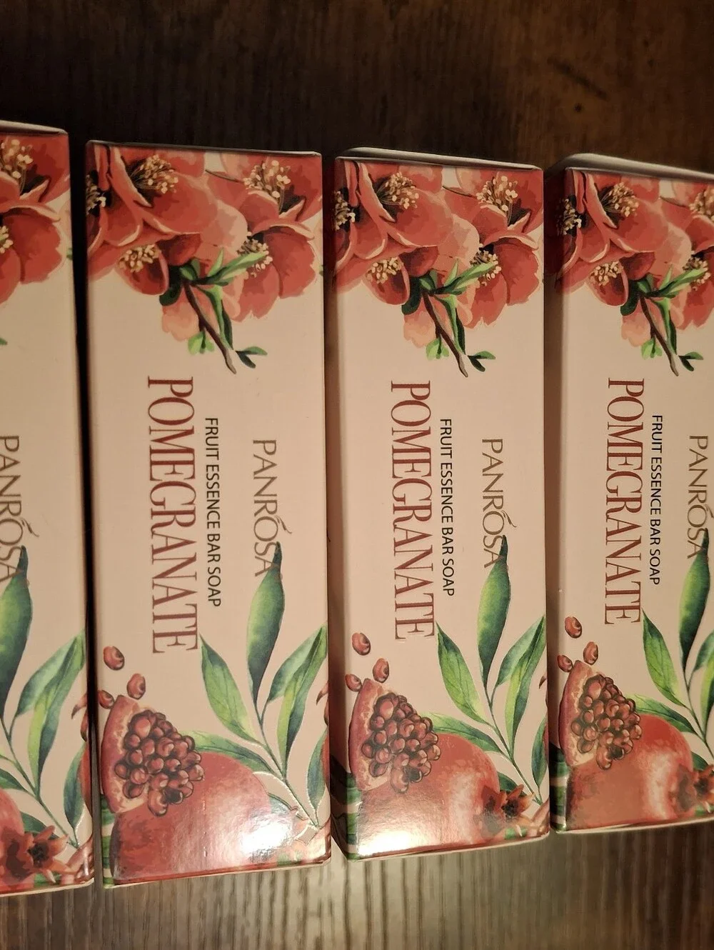 Panrosa Pomegranate Fruit Essence Bar Soap - 4 Pack